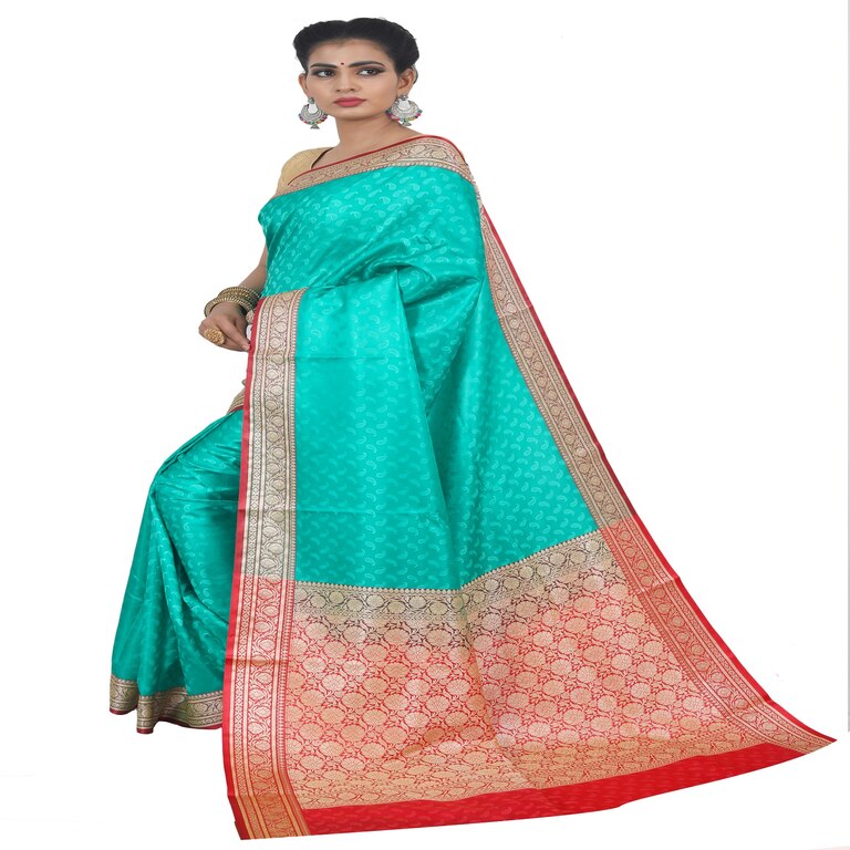 Kamila Creation Solid Daily Wear Banarasi Silk Saree